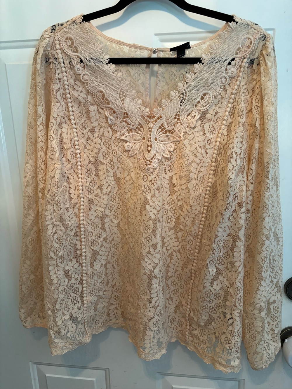 torrid Cream Lace Tunic Top